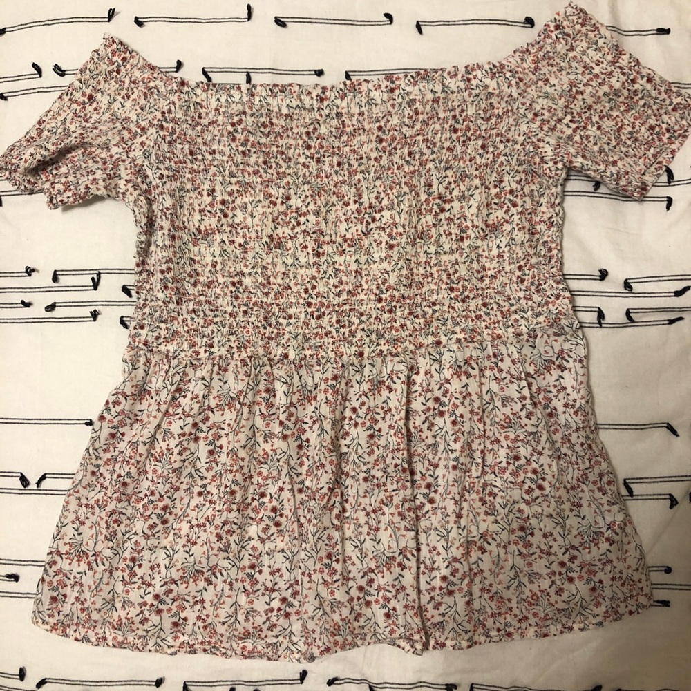 Floral Old Navy Off the Shoulder Top